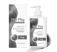Shampoing coloration cheveux bleu,Shampooing Teinture Cheveux Blancs Instantanée,pour une coloration capillaire temporaire à domicile, simple et facile à réaliser, pour un gain de temps (Gray)