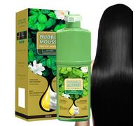 Shampoing de coloration pour cheveux - 500 ml - Teinte naturelle des bulles de - Couverture grise pour hommes et femmes - Colorant noir longue durée - Facile à utiliser - Pour la barbe, la