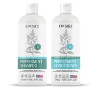 Shampoing et après-shampoing à la menthe poivrée Edenika Botanicals - Shampoing pour cuir chevelu gras et pointes fourchues - Coffret shampoing e