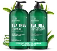 Shampoing et après-shampoing à l'arbre à thé Botanic Hearth | À l'huile d'arbre à thé 100% pure, sans sulfates ni parabènes | Pour hommes et femmes | 473 ml chacun