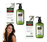 Shampoing et après-shampoing fortifiants au romarin, essences végétales douces, soin hydratant quotidien doux et végan, fini lisse et brillant naturel pour cuir chevelu sec, soin unisexe pour (PCS1)