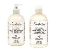 Shampoing et Après-Shampoing - SHEA MOISTURE - 100% Virgin Coconut Oil - 384ml - Hydratation Quotidienne - Mixte
