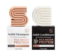 Shampoing et après-shampoing solides zéro déchet - Écologiques, plus durables que les liquides, unisexes, lot de 2