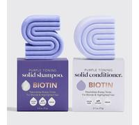 Shampoing Et Revitalisant En Barre Biotin Purple Pour Cheveux Colores, Gris Et Blancs, Shampoing Et Revitalisant En Barre Tonifiants Pour Cheveux Blonds, Gris Argentes Et Meches.