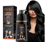 Shampoing instantané pour cheveux noirs 420ml - Shampoing de coloration semi-permanente pour cheveux naturels, dure 30 jours, formule à action rapide pour hommes et femmes (Natural Black, 420ML)