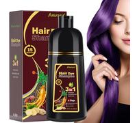 Shampoing instantané pour cheveux noirs Shampoing colorant pour cheveux gris,Shampoing colorant naturel pour cheveux noirs hommes et femmes(Purple)
