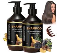 Shampoing nourrissant et dégraissant, shampoing naturel au Polygonum Multiflorum, fortifiant, nourrit et rend les cheveux doux et soyeux, pour hommes et femmes. (2 pièces)