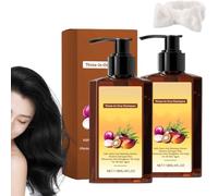 Shampoing nourrissant et revitalisant 3 en 1, pour une croissance naturelle des cheveux - Huile de batana, romarin et oignon. Renforce les racines et apporte de la brillance (2)