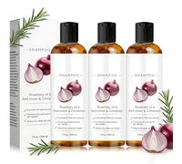 Shampoing Oignon 200ml, Oignon Romarins Shampooing, Nettoyage en Profondeur et Soin Nourrissant, Racines Fortifiées, pour des cheveux d'apparence plus dense, pour Tous Types de Cheveux (3PCS)