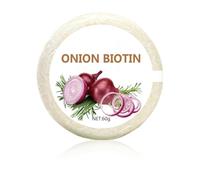 Shampoing Oignon, Onion Biotin Shampoo Bar, 60g Oignon Romarins Shampooing Savon, Nourrissants Purifiants Oignon Biotine Shampooings Savon Pour Pousse Cheveux,Hydratant Oignons Shampooing (1Pcs)