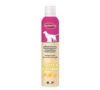 Inodorina Shampooing Sec pour Chiens, Chats et Chiots (300 ML, Parfum Lait et Vanille) - Mousse à Action émolliente et nettoyante - Respecte Le pH Naturel, idéal pour Les lavages fréquents