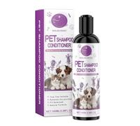 Shampoing pour animaux de compagnie pour chiens - Shampooing et après-shampooing hydratant | Shampooing naturel à la lavande 100 ml, soin nettoyant et désodorisant pour chiens, idéal pour pelage brill