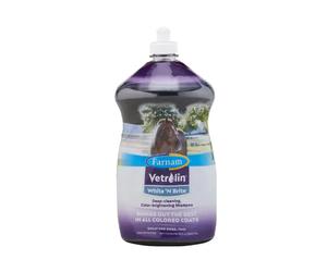 Shampoing pour cheval Farnam White'N Brite 946 ml Violet 946 ml