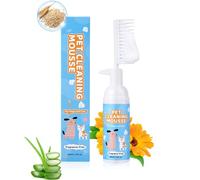 Shampoing pour Chien | Brosse Incluse sans Rinçage - Mousse Nettoyante Shampooing Sec pour Poils d'animaux,pour Races Petites Moyennes Grandes Salle De Bain Camping Refuge Voyage Maison