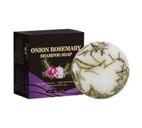 Shampoing solide, 100 g de savon au romarin, à l'oignon, nettoie en profondeur le cuir chevelu, savon hydratant doux, aliment pour cuir chevelu, bien-être, routine sèche, routine et voyage