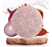 Shampoing Solide à l’Oignon Rouge et à l’Argile Rouge | Shampooing Naturel Fortifiant et Stimulant de la Pousse | Purifie, Apporte Volume et Brillance | Sans Sulfates, Végan (Oignon Rouge)