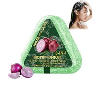 Shampoing Solide à L'Oignon Et à La Biotine, Shampoing Solide à L'Oignon Et Au Romarin, RéDuit La Chute Et La Casse Des Cheveux, Nettoie Et Hydrate En Profondeur, Sham/poing Sol/ide (1 PC)