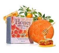 Shampoing Solide Eau de Riz, Anti-Perte de Cheveux Savon de Shampooing Solide, Rice Water Shampoo Bar pour Femmes Hommes, Favorise La Croissance des Cheveux, Réparer les Cheveux Abîmés (Miel)