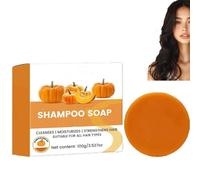 Shampoing solide et revitalisant à la citrouille pour cheveux nourrissants et fortifiants, huile de citrouille pour cheveux, pour tous types de cheveux, pour la croissance des cheveux abîmés (1pcs)