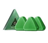 Shampoing Solide Nature Triangle - 3×120G Usman Grass Shampoing Solide, ShampoingSolide À La Feuille De Cyprès Naturelle,Nettoyant Profondeur Fortifiant Pousse Cheveux