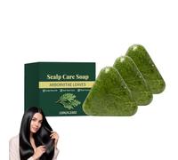 Shampoing solide Nature Triangle pour femmes, pour cheveux lisses (3PCS) | Shampoing solide végan à base de plantes, format voyage, pour le soin des cheveux du cuir chevelu, idéal pour femmes hommes.