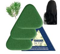 Shampoing Solide Nature Triangle,Sham/poing Solide Aux Herbes Et Extraits D'Herbes,AprèS-Sham/poing Sol/Ides Nature Triangle,AméLiore Les Frisottis,ContrôLe Le SéBum Et éLimine Les Pellicules (3 PCS)