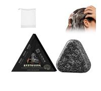 Shampoing solide Nature Triangle, shampoing au savon noir Nature, shampoing solide assombrissant, bio, hydrate et répare les cheveux abîmés, nettoie et renforce en douceur les cheveux (1pc)