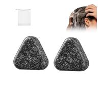 Shampoing solide Nature Triangle, shampoing au savon noir Nature, shampoing solide assombrissant, bio, hydrate et répare les cheveux abîmés, nettoie et renforce en douceur les cheveux (2pcs)