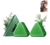 Shampoing solide Nature Triangle, Shampoing solide naturel à base de plantes, soin capillaire doux et nourrissant pour femmes et hommes (2PCS)