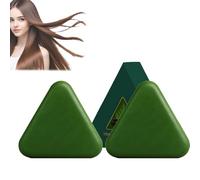 Shampoing solide Nature Triangle, Shampoing solide vert herbe à la feuille de thuya, Savon sol/ide pour apaiser le cuir chevelu et renforcer les cheveux, Mousse légère pour nettoyer (2 PCS)