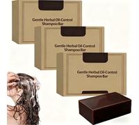 Shampoing Solide Naturel Contrôle Séborrhéique et Antipelliculaire, Nettoyage Profond avec Herbes Bio pour Cheveux Gras, Nourrissant et Mousseux Végane (3Pièce)