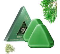 Shampoing Solide Naturel, Shampooing Solide pour Cheveux Gras et Pellicules, Nettoyant Profond Apaisant, Fortifiant et Purifiant au Savon Vert, Idéal pour Femmes et Hommes (2pc)