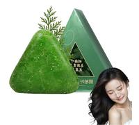 Shampoing solide, shampoing au savon vert, shampoing solide à l'herbe, apaisant et fortifiant pour les cheveux des femmes et des hommes (1pcs)