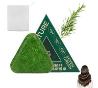 Shampoing solide Triangle Nature, Shampoing doux au savon vert nettoyant et fortifiant, anti-frisottis et anti-pelliculaire pour femmes et hommes (1 Pièce)
