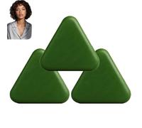 Shampoing solide Triangle Nature, Shampoing solide à la feuille de thuya pour hommes et femmes, Sham/poing sol/ide Triangle Vert pour tous types de cheveux, Mousse riche, Hommes et femmes (3 PCS)