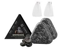 Shampoing solide Triangle Naturel, Savon shampoing au Ganoderma Polygonum Multiflorum Noir, Soin capillaire artisanal aux plantes, Nettoie et fortifie les cheveux en douceur (2PCS)