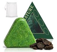 Shampoing Solide Triangulaire Naturel avec Filet Moussant-120 g Savon Shampoing Vert Nature pour Hommes et Femmes, Soin Capillaire Naturel aux Plantes, Apaise et Renforce les Cheveux (1)