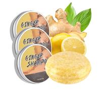 Shampoings naturels à base de plantes pour des cheveux lisses, propres, hydratés et réparés. Disponibles en trois formats : sésame noir, riz et gingembre (pack de 3).