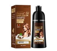 Shampoo 500 ml, Instant Black Hair Shampoo, 3 in 1 Instant Black Hair Dye, White Hair Dye, Coloration pour cheveux à l'huile d'argan Shampooing colorant(CHESTNUT)