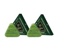Shampoo Bar, Seven Green Soap Shampoo, Calming Strengthens Hair with Foaming net for Women and Men (2pcs)
