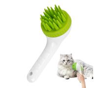 Shampoo Brush Dogs Bath, Long Handle Pet Grooming Tool, 7.48x2.95x3.54 Inches, Soothing Rubber Massage Bristles, Comfortable Grip Handle for Dog and Cats Shower Time, Multicolor