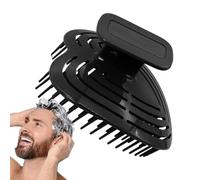 Shampoo Brush Hair Massager - TPE 10.8x8.9cm | Men Shampoo Brush Hair Massager with Ergonomic Handle and Gentle Scalp Comb Design | Grooming Cleansing Tool for Father Husband Boyfriend Home Shower