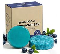 Shampoo & Conditioner Bundle,Natural Blueberry 2 In 1 Shampoo & Conditioner Bar Set,Hydrater Et Contrôler Les Frisottis Pendant,Soin Cheveux Nourrissant Et Réparateur,Tous Types De Cheveux (1SET)