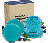 Shampoo & Conditioner Bundle,Natural Blueberry 2 In 1 Shampoo & Conditioner Bar Set,Hydrater Et Contrôler Les Frisottis Pendant,Soin Cheveux Nourrissant Et Réparateur,Tous Types De Cheveux (2SET)