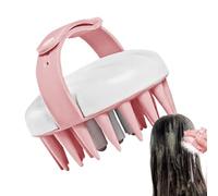 Shampoo Massager Brush, Scalp Scrubber Tool 8.5x7.5x6cm, Hair Washing Comb, Soft Silicone Bristles, Ergonomic Anti-Slip Grip for Men, Women, Kids Shower Spa Use