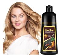 Shampooing 3 en 1 brun clair, coloration naturelle instantanée pour hommes et femmes, couleur marron longue durée, fonctionne en quelques minutes