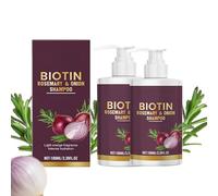 Shampooing à la biotine de l'oignon et au romarin, Shampooing volumeur pour les cheveux amincissants et les cheveux gras, Shampooings voyage et volumes pour les cheveux bouclés (2)