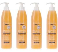 Shampooing À La Kératine Liquide Cheveux Secs Protège Du Dessèchement Cheveux Nourris Protège La Fibre Capillaire Lot De 4x520 Ml[Z792]
