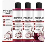 Shampooing à l'oignon bio et romarin pour la croissance des cheveux pour femmes et hommes, shampooing à l'oignon pour cheveux clairsemés, répare les dommages, enrichi en huile de romarin et d'arbre à
