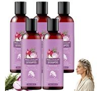 Shampooing à l'oignon et au romarin, hydratant les cheveux (5pcs) | Shampooing à la biotine à l'oignon, nourrit et hydrate les mèches de cheveux, soutient une apparence plus épaisse